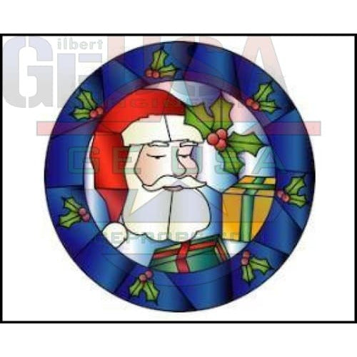 Impression Spin Reel Max Stained Glass Holly Santa Face Pixel Props